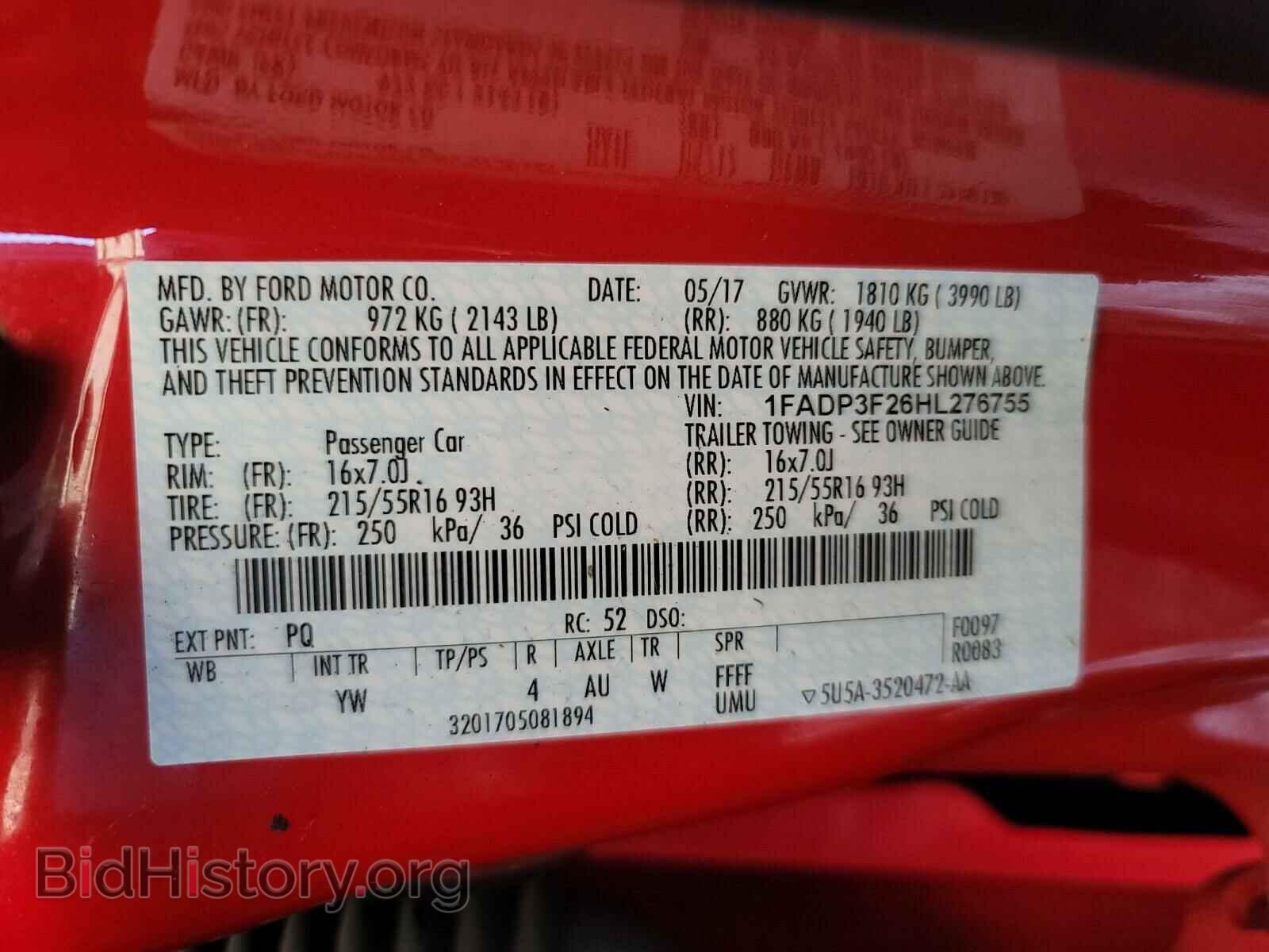 2017 FORD FOCUS - VIN: 1FADP3F26HL276755 - Photo 10
