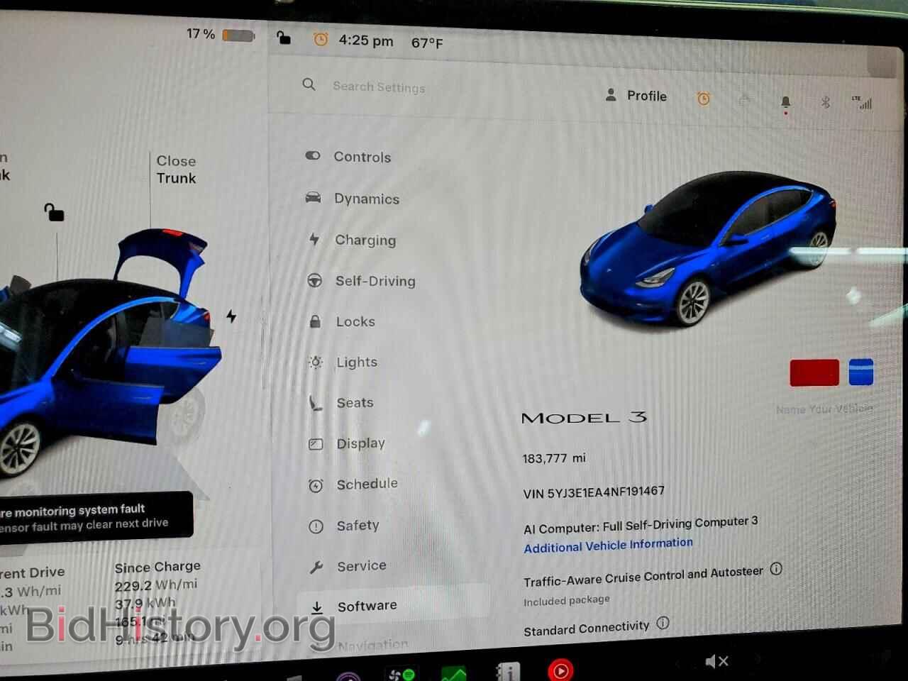 2022 TESLA MODEL 3 - VIN: 5YJ3E1EA4NF191467 - Фото 9