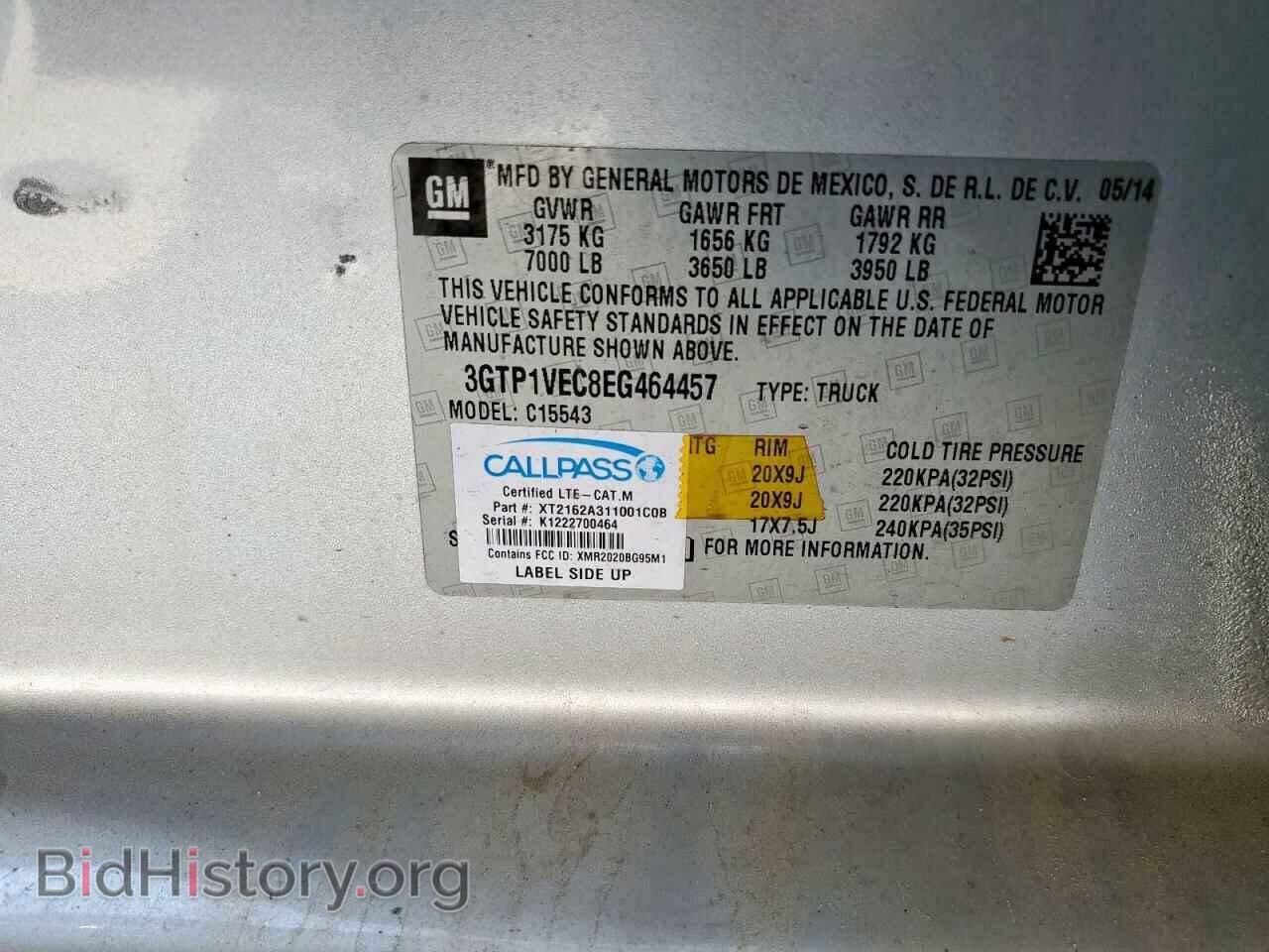 2014 GMC SIERRA - VIN: 3GTP1VEC8EG464457 - Photo 12