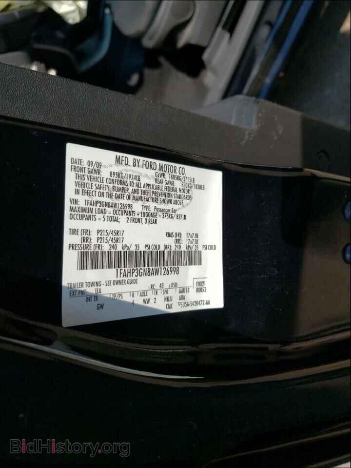 2010 FORD FOCUS - VIN: 1FAHP3GN8AW126998 - Фото 10