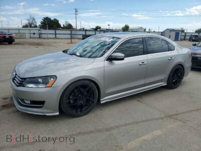 2014 Volkswagen PASSAT SEL, серебристый — VIN 1VWCN7A33EC032203, Copart