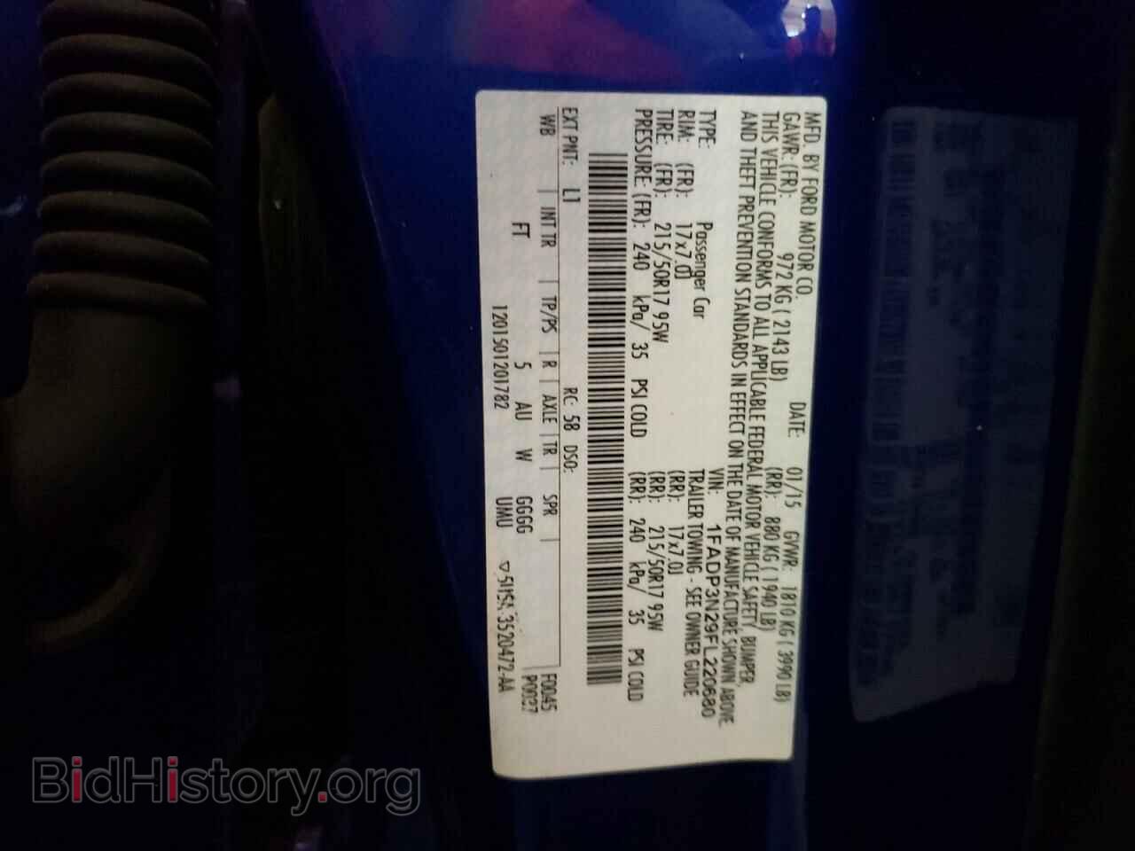 2015 FORD FOCUS - VIN: 1FADP3N29FL220680 - Фото 10