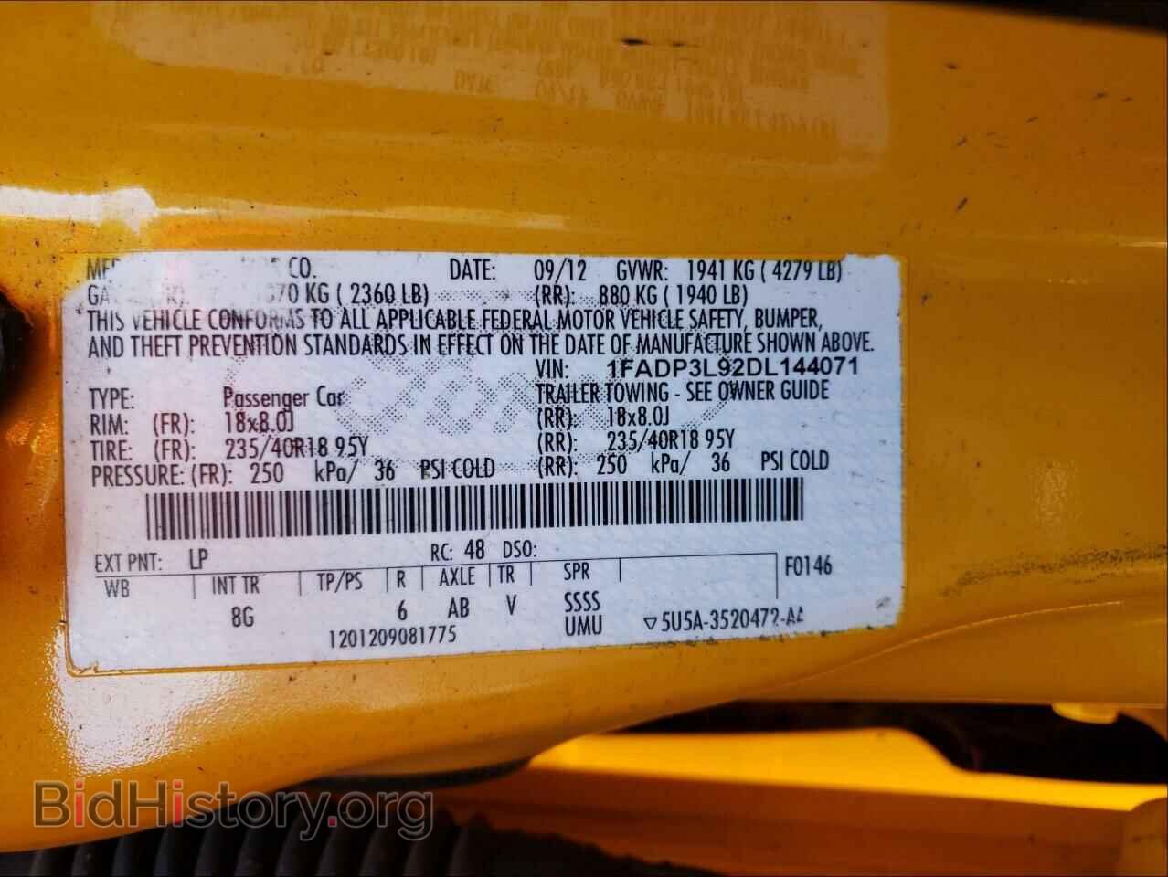 2013 FORD FOCUS - VIN: 1FADP3L92DL144071 - Фото 10