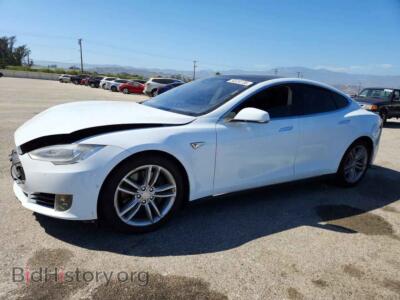 2015 Tesla MODEL S, white — VIN 5YJSA1E23FF109097, Copart