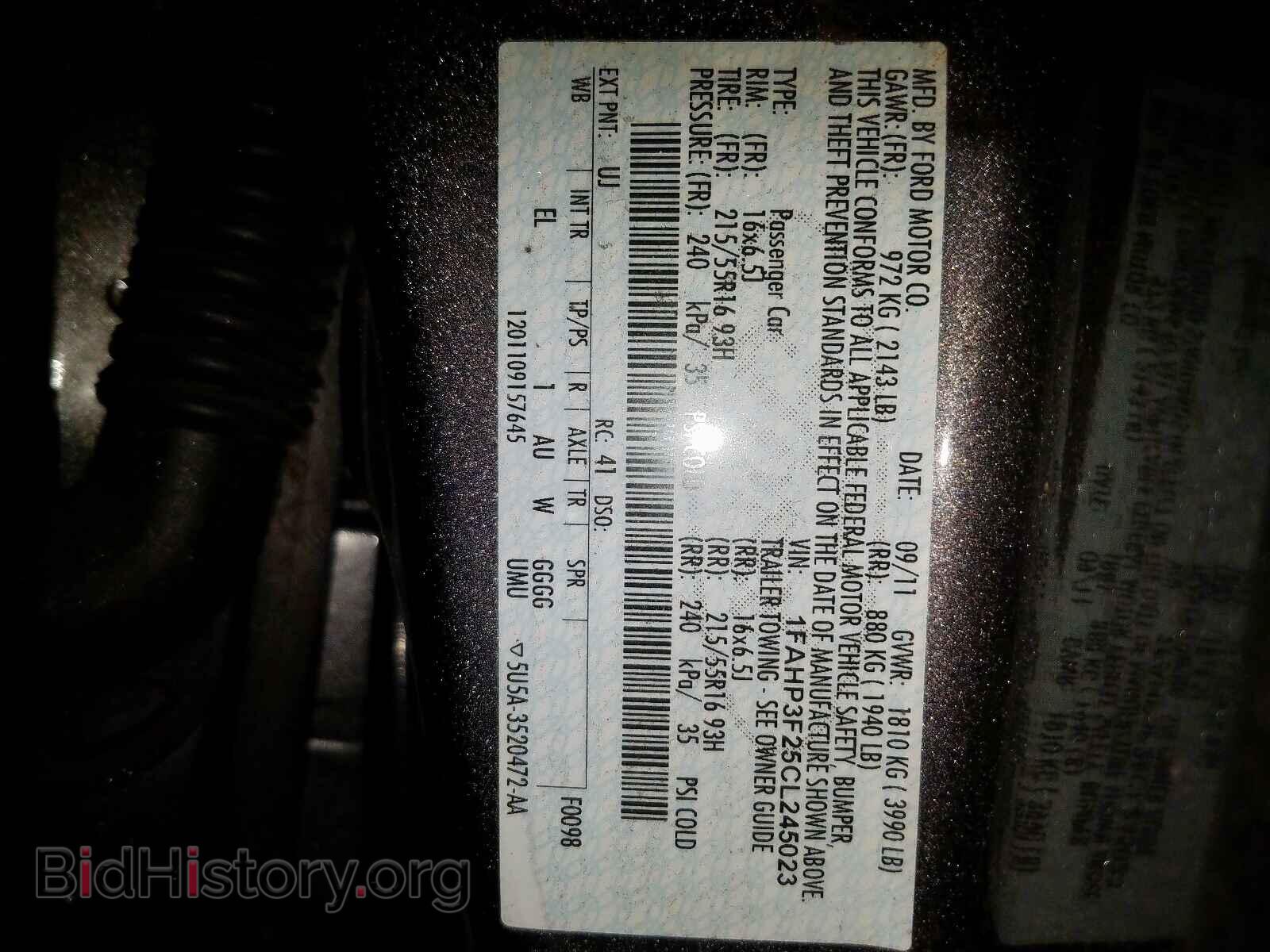 2012 FORD FOCUS SE - VIN: 1FAHP3F25CL245023 - Фото 10