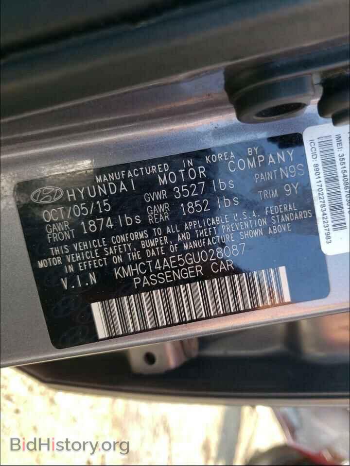 2016 HYUNDAI ACCENT - VIN: KMHCT4AE5GU028087 - Фото 10