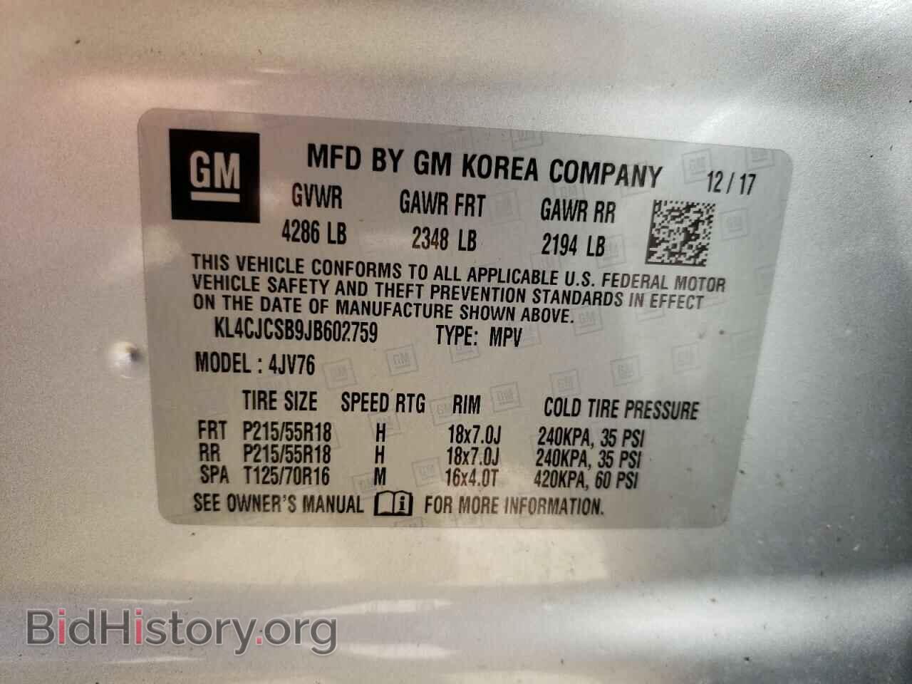 2018 BUICK ENCORE - VIN: KL4CJCSB9JB602759 - Photo 10