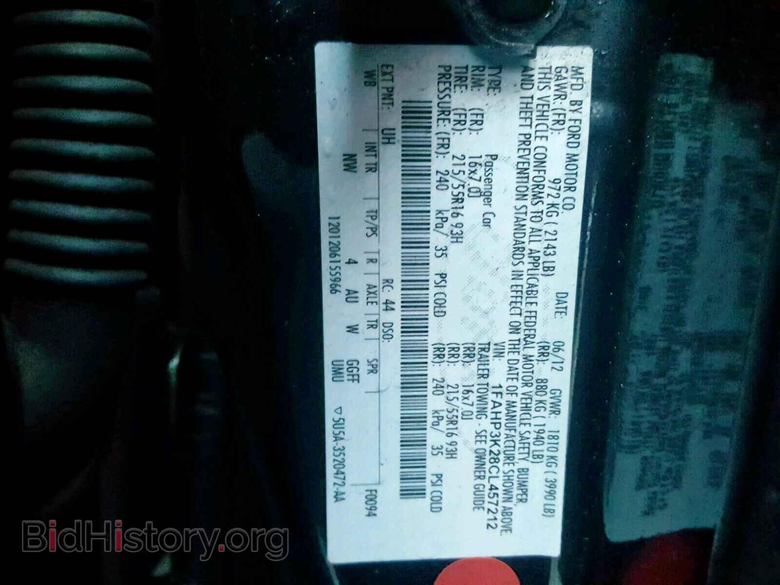 2012 FORD FOCUS - VIN: 1FAHP3K28CL457212 - Photo 10