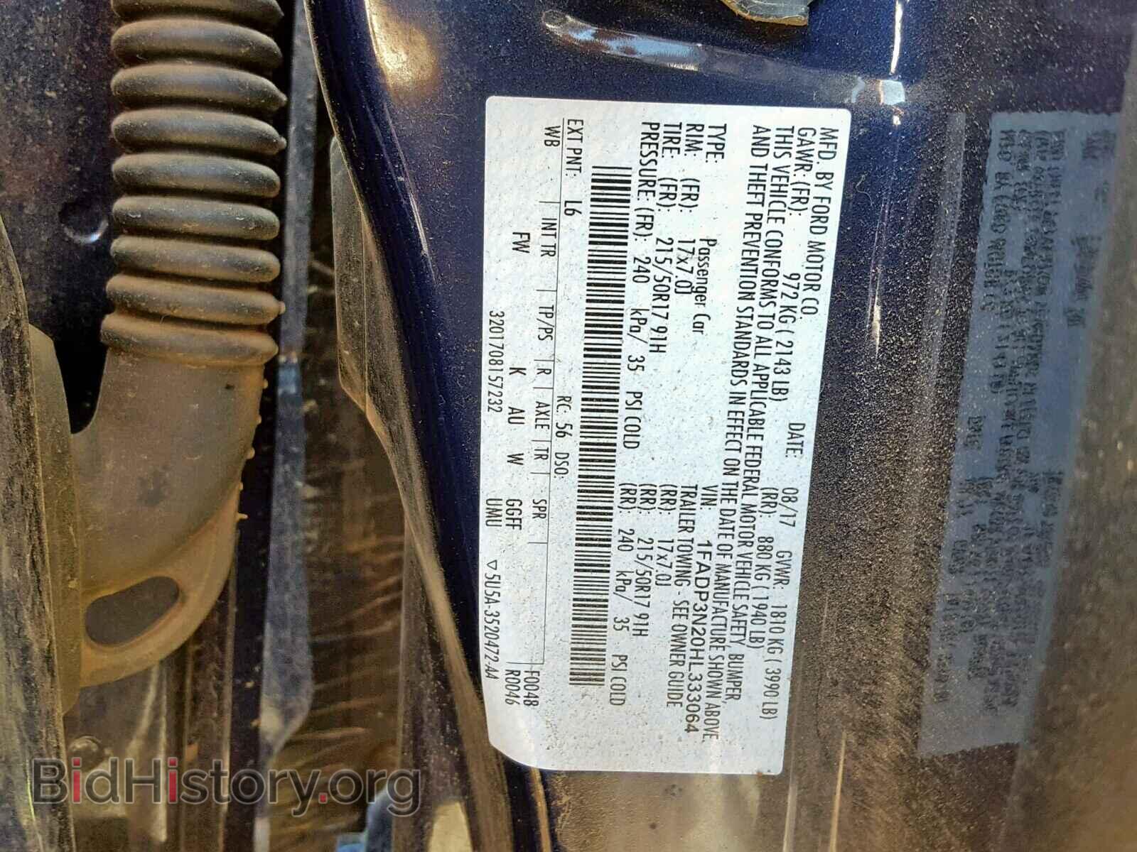 2017 FORD FOCUS - VIN: 1FADP3N20HL333064 - Фото 10