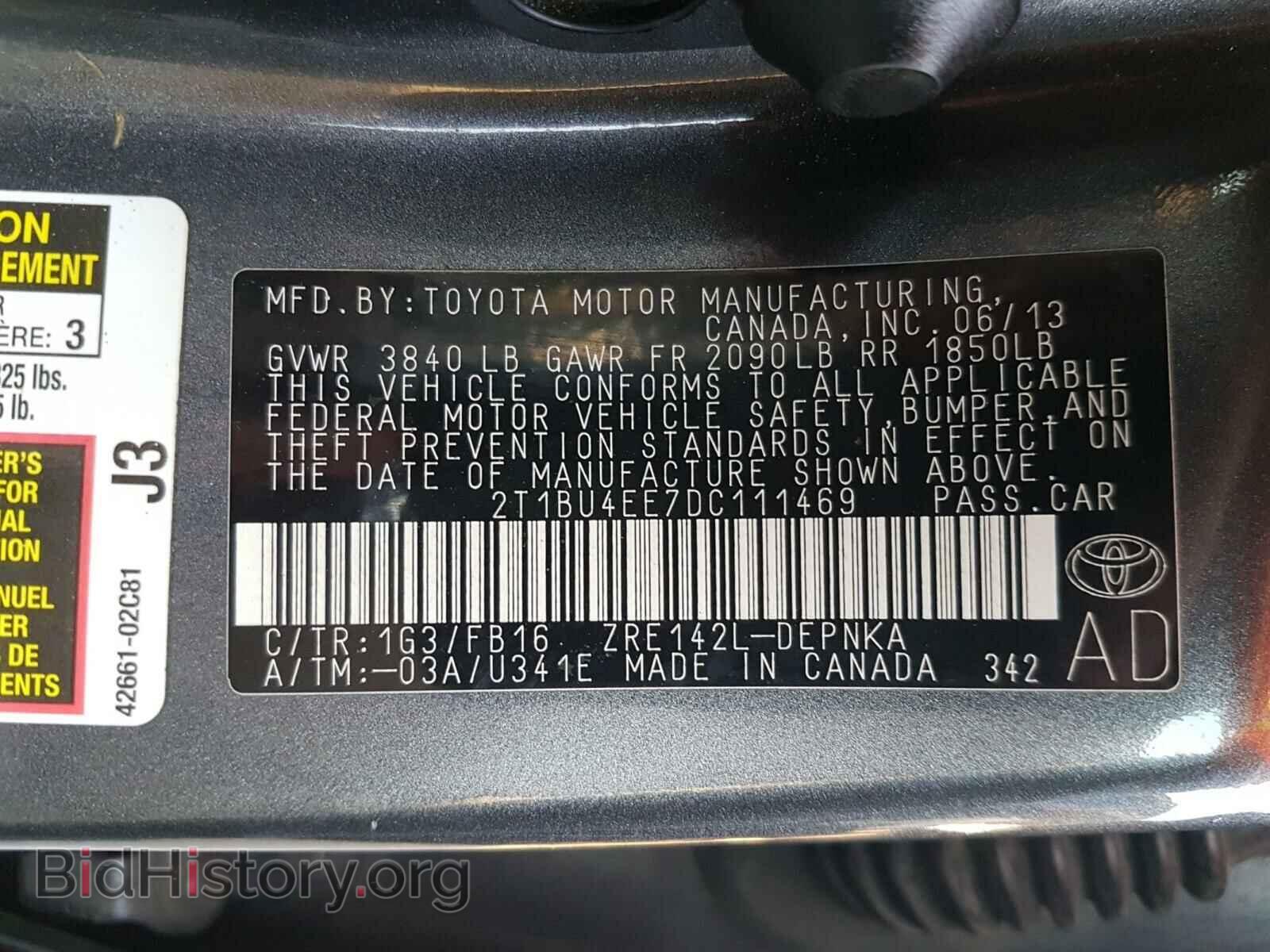 2013 TOYOTA COROLLA - VIN: 2T1BU4EE7DC111469 - Photo 10