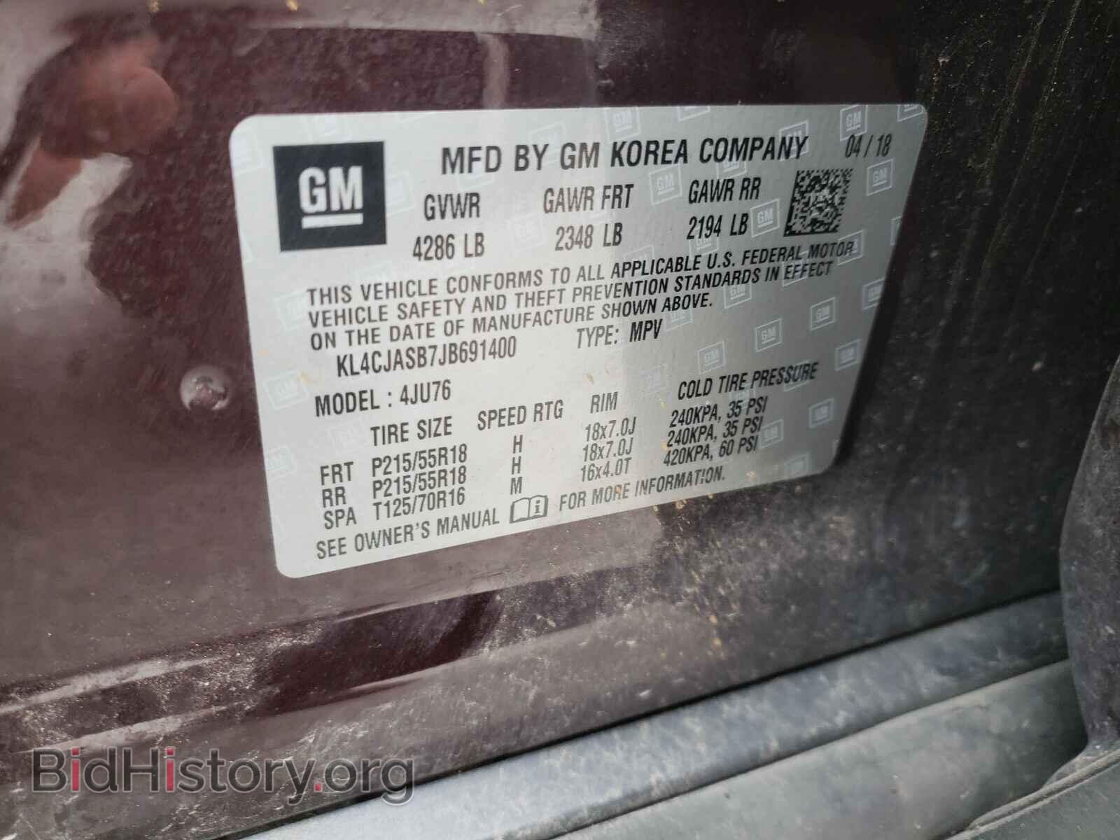 2018 BUICK ENCORE - VIN: KL4CJASB7JB691400 - Photo 10
