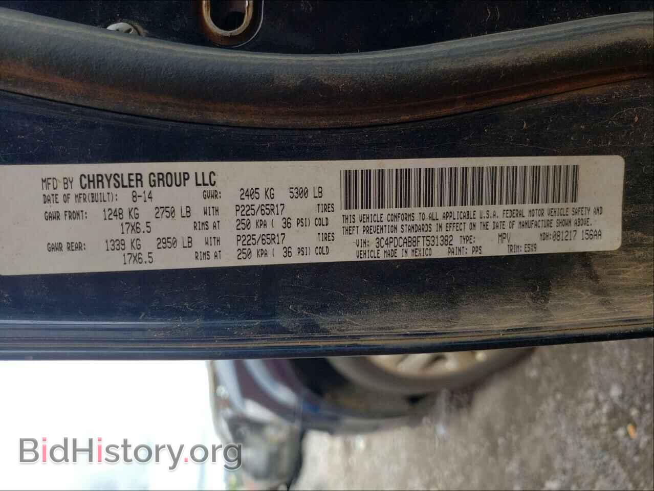 2015 DODGE JOURNEY - VIN: 3C4PDCAB8FT531382 - Фото 10