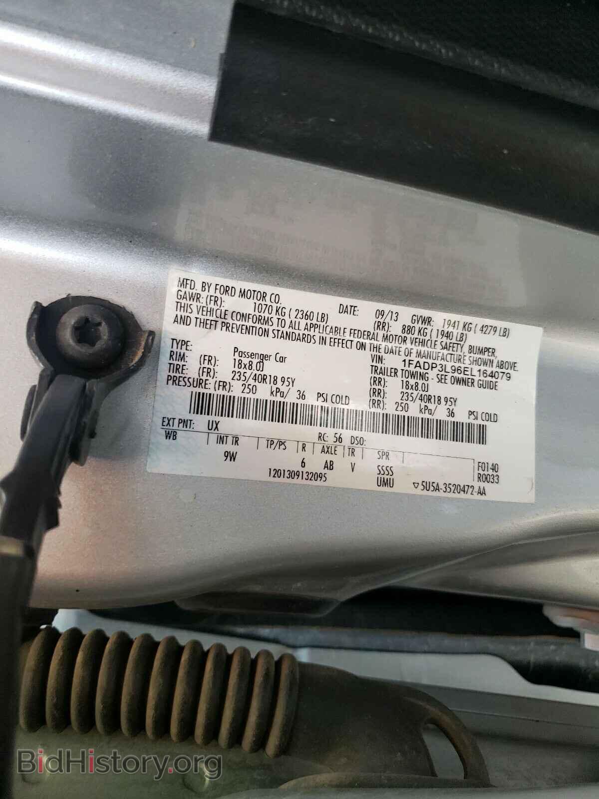 2014 FORD FOCUS - VIN: 1FADP3L96EL164079 - Фото 10