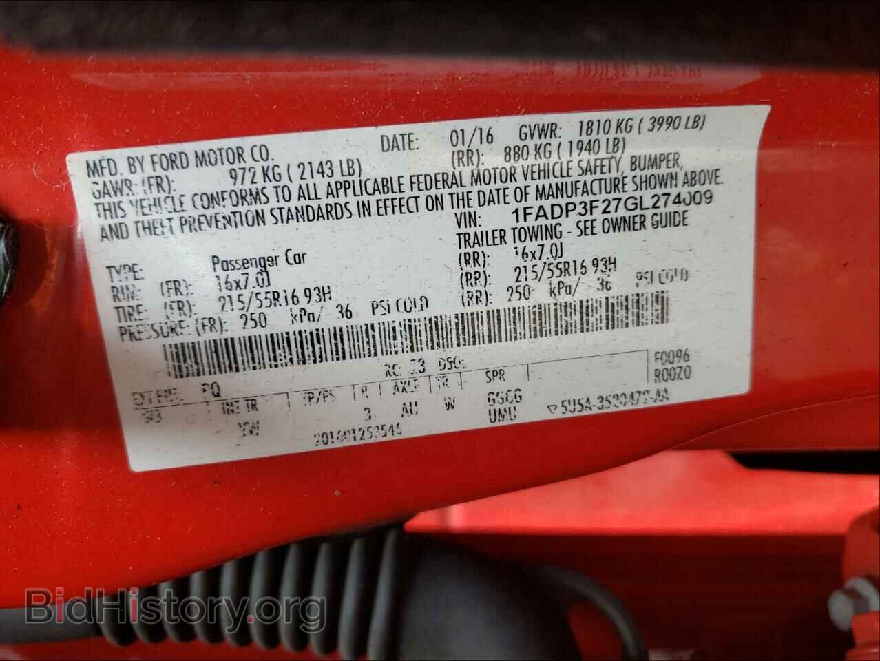 2016 FORD FOCUS - VIN: 1FADP3F27GL274009 - Photo 10