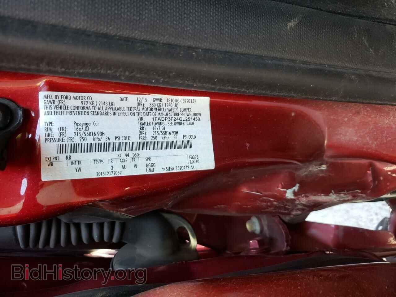 2016 FORD FOCUS - VIN: 1FADP3F24GL251450 - Фото 10