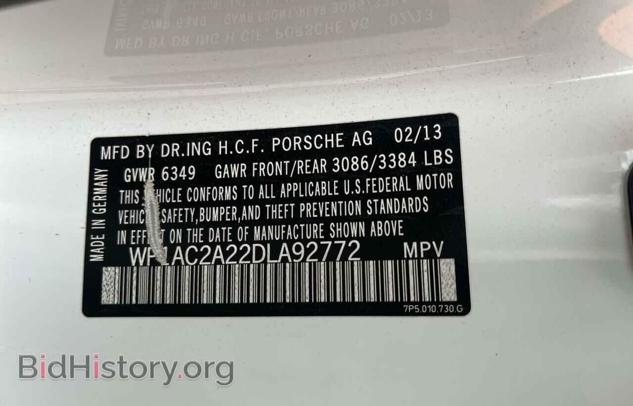 2013 PORSCHE CAYENNE - VIN: WP1AC2A22DLA92772 - Фото 10