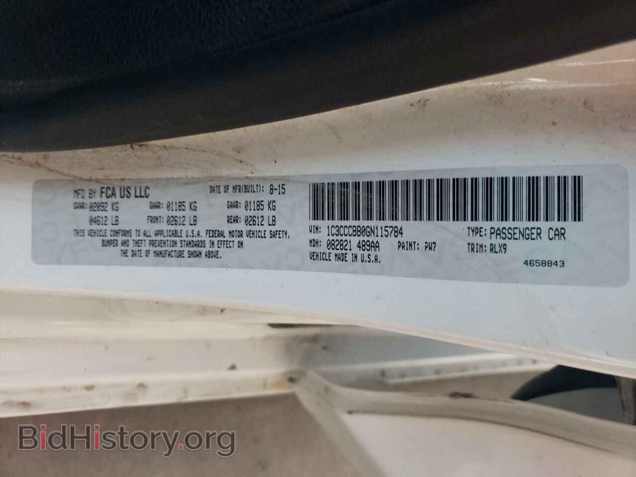 2016 CHRYSLER 200 - VIN: 1C3CCCBB0GN115784 - Photo 12
