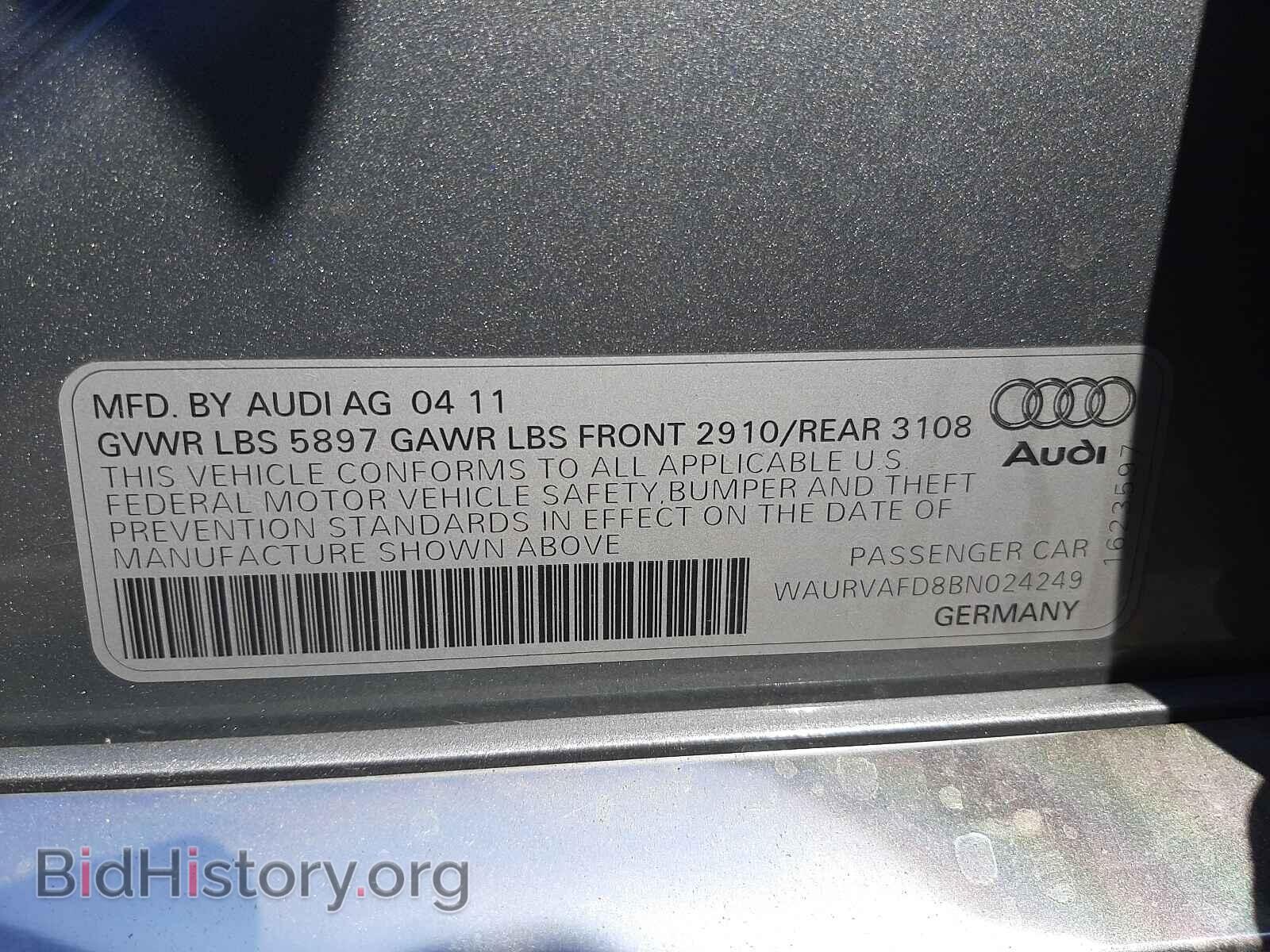 2011 AUDI A8 - VIN: WAURVAFD8BN024249 - Photo 10