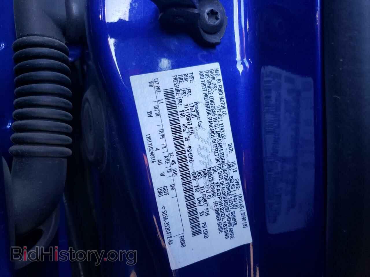2013 FORD FOCUS - VIN: 1FADP3K22DL182999 - Фото 10
