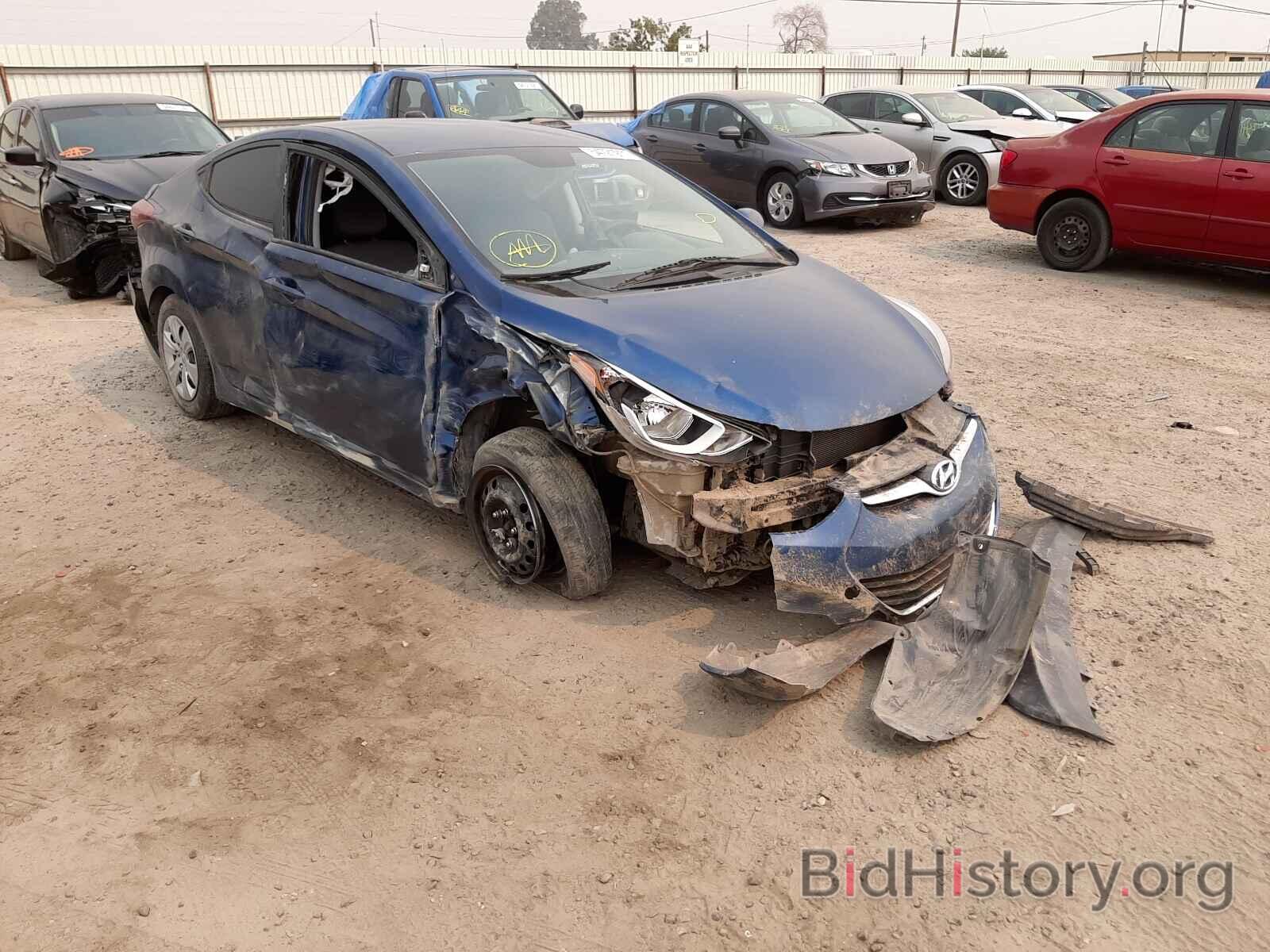 Фотография KMHDH4AE3GU619671 - HYUNDAI ELANTRA 2016