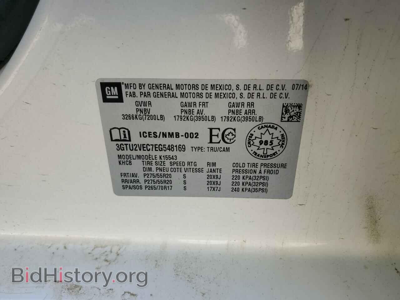 2014 GMC SIERRA - VIN: 3GTU2VEC7EG548169 - Photo 13