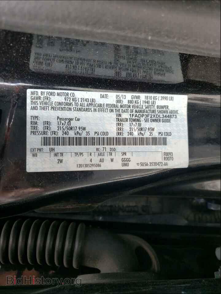 2013 FORD FOCUS - VIN: 1FADP3F2XDL344873 - Фото 10
