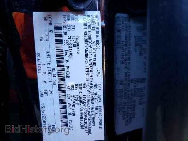 2017 FORD FOCUS - VIN: 1FADP3F22HL203625 - Фото 10