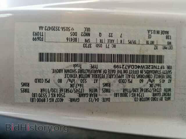 2012 FORD ECONOLINE - VIN: 1FTNE2EW4CDA72199 - Photo 10