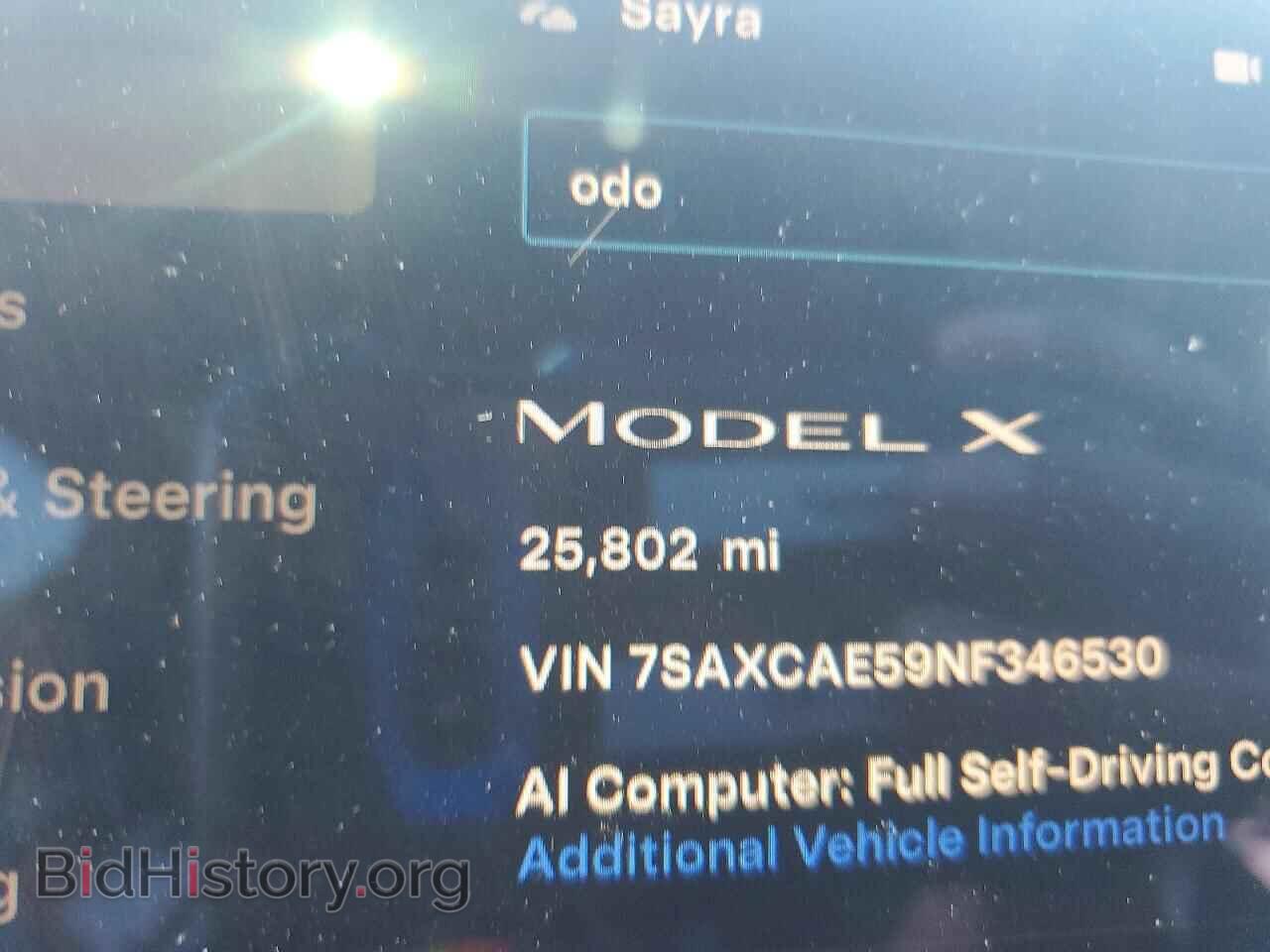 2022 TESLA MODEL X - VIN: 7SAXCAE59NF346530 - Photo 9