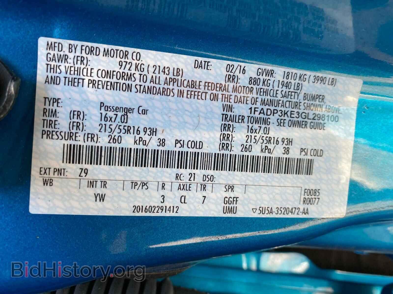 2016 FORD FOCUS - VIN: 1FADP3KE3GL298100 - Photo 10