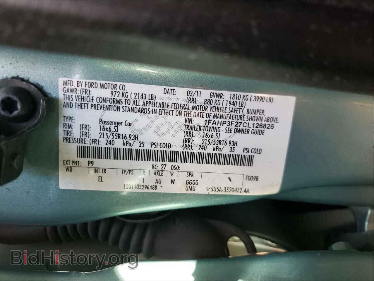 2012 FORD FOCUS - VIN: 1FAHP3F27CL126826 - Photo 10