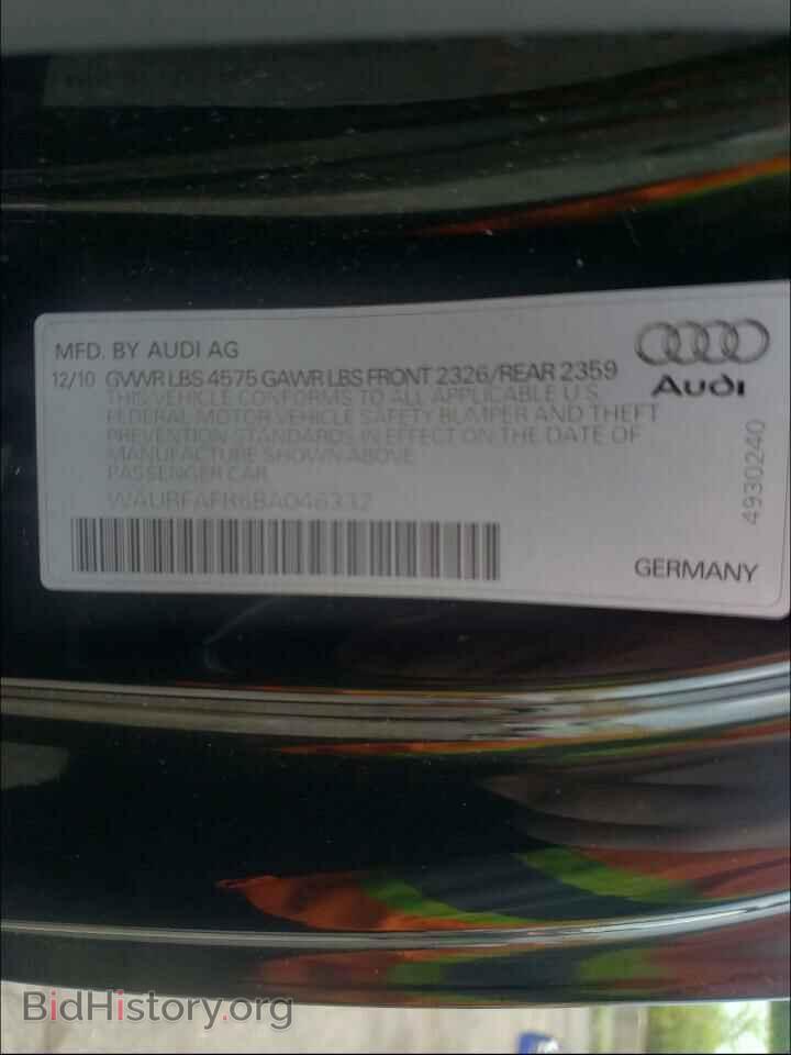 2011 AUDI A5 - VIN: WAURFAFR6BA046332 - Фото 10