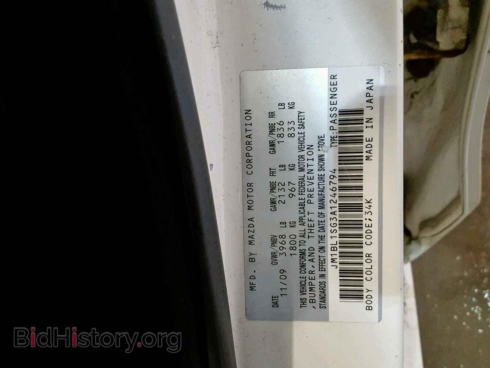 2010 MAZDA 3 - VIN: JM1BL1SG3A1246794 - Фото 10