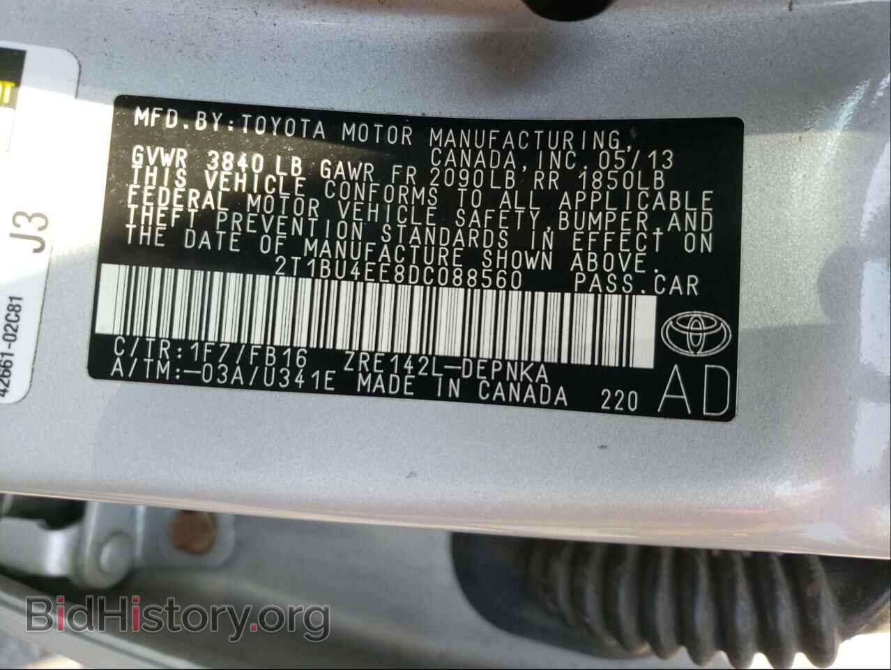 2013 TOYOTA COROLLA - VIN: 2T1BU4EE8DC088560 - Photo 10