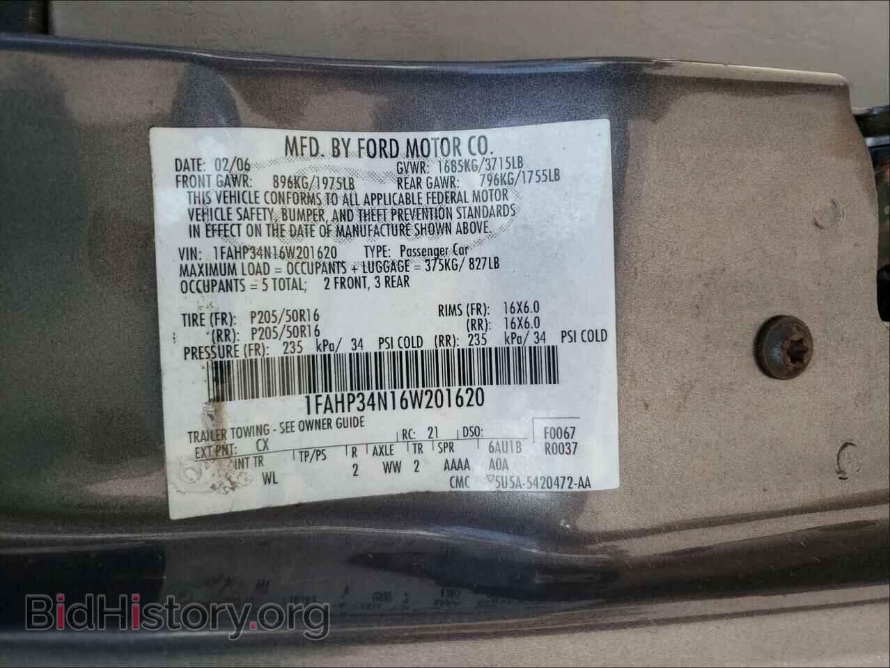 2006 FORD FOCUS - VIN: 1FAHP34N16W201620 - Фото 10