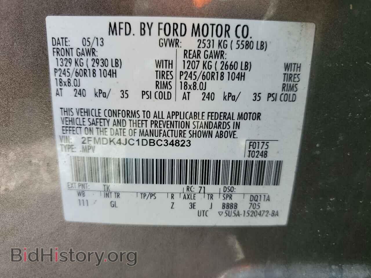 2013 FORD EDGE - VIN: 2FMDK4JC1DBC34823 - Photo 10