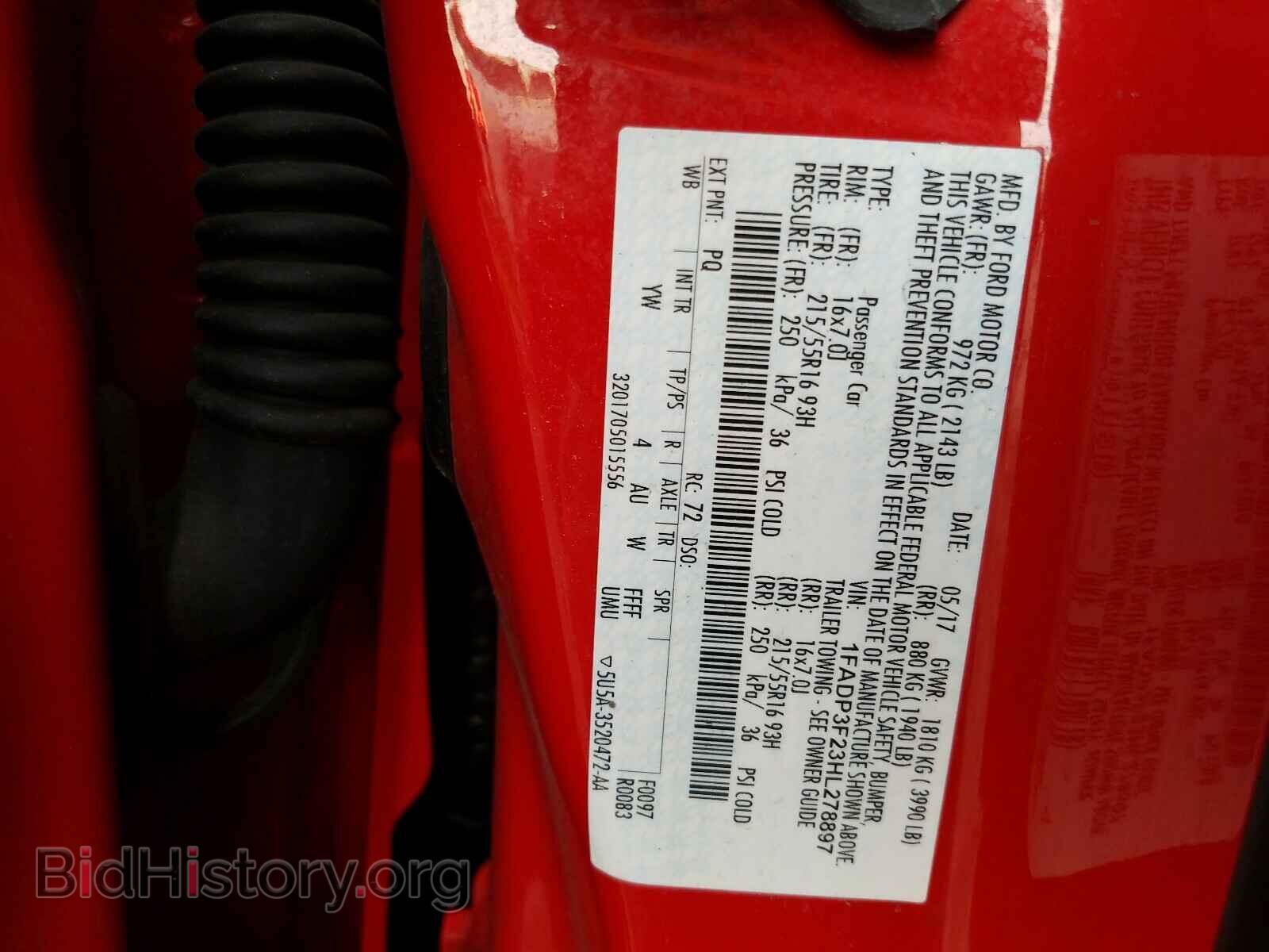 2017 FORD FOCUS - VIN: 1FADP3F23HL278897 - Photo 10