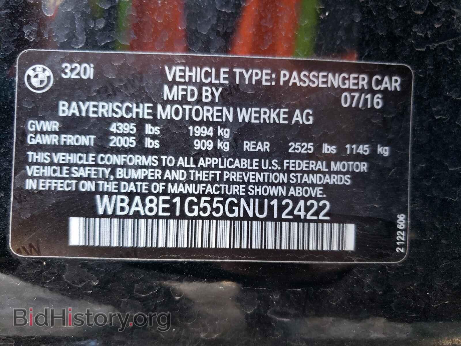 2016 BMW 3 SERIES - VIN: WBA8E1G55GNU12422 - Фото 10