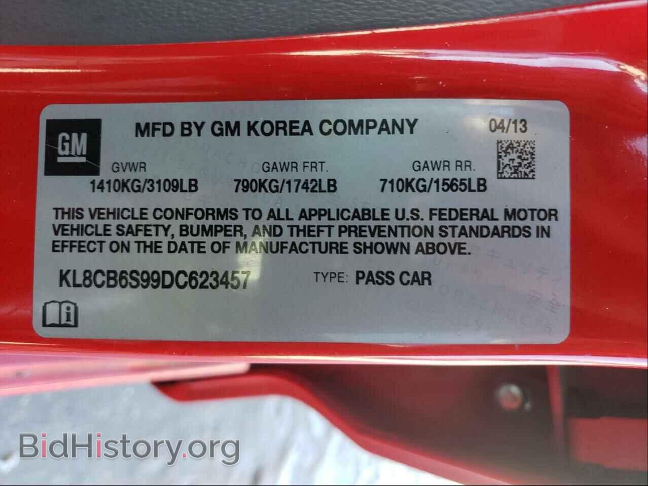 2013 CHEVROLET SPARK - VIN: KL8CB6S99DC623457 - Фото 10