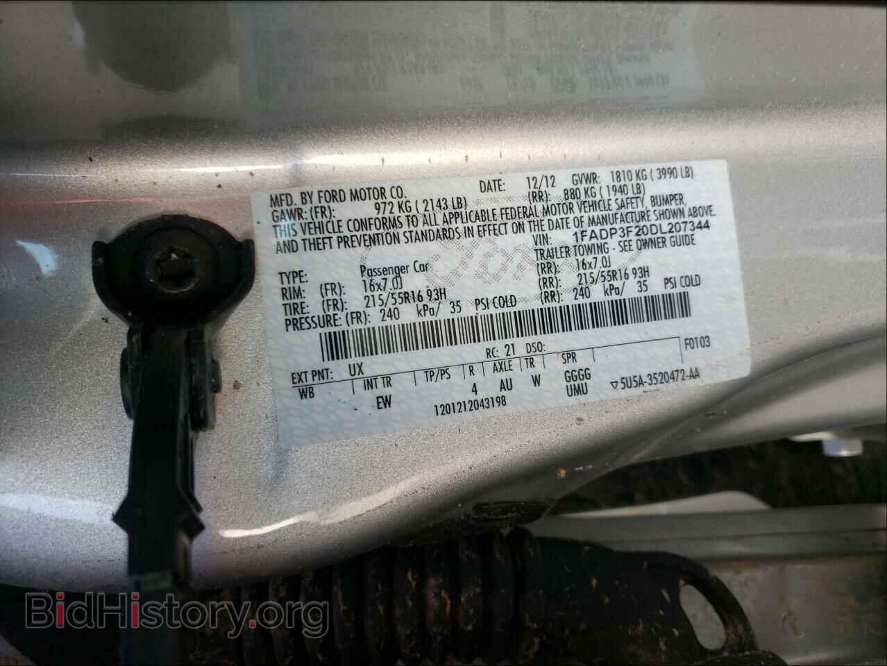 2013 FORD FOCUS - VIN: 1FADP3F20DL207344 - Photo 10