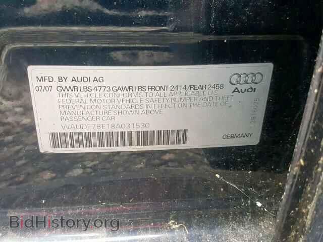 2008 AUDI A4 - VIN: WAUDF78E18A031530 - Фото 10