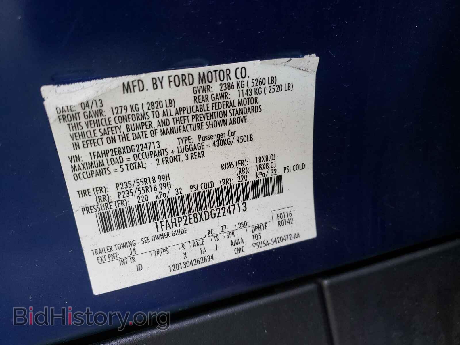 2013 FORD TAURUS - VIN: 1FAHP2E8XDG224713 - Photo 10