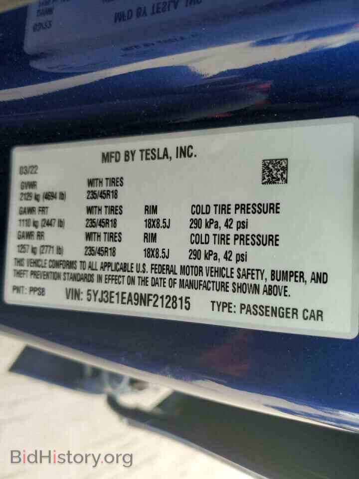2022 TESLA MODEL 3 - VIN: 5YJ3E1EA9NF212815 - Photo 10