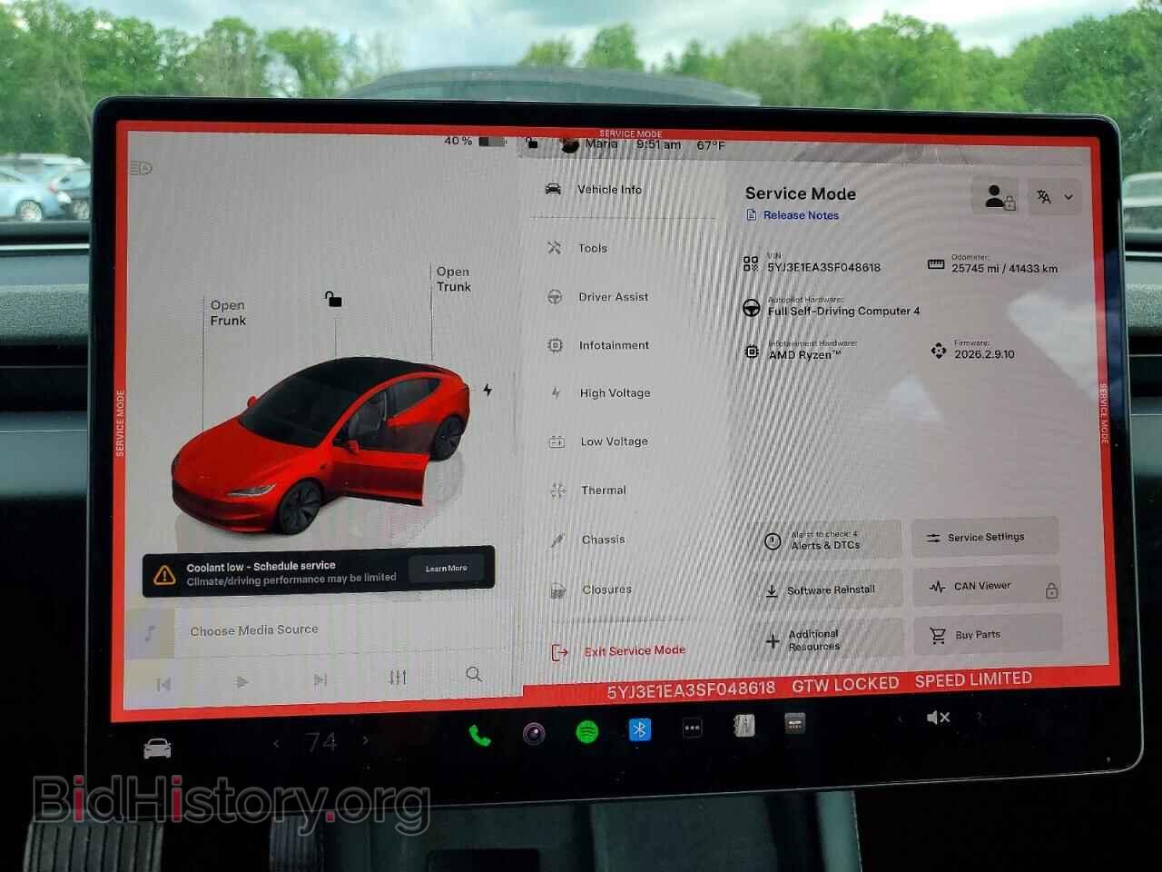 2025 TESLA MODEL 3 - VIN: 5YJ3E1EA3SF048618 - Фото 9