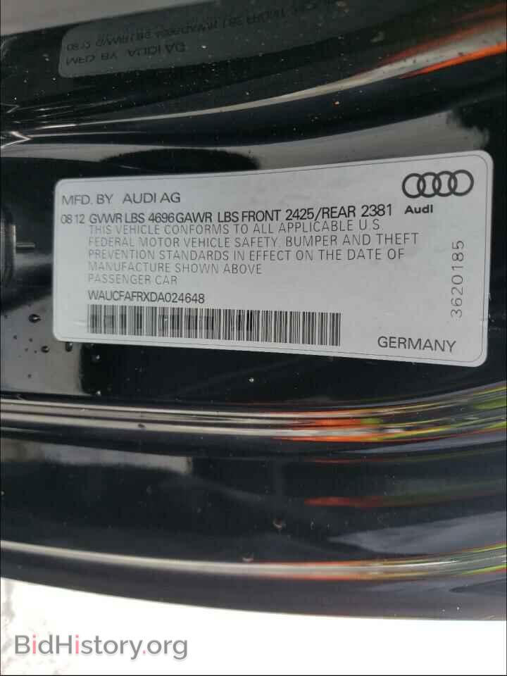 2013 AUDI A5 - VIN: WAUCFAFRXDA024648 - Фото 10