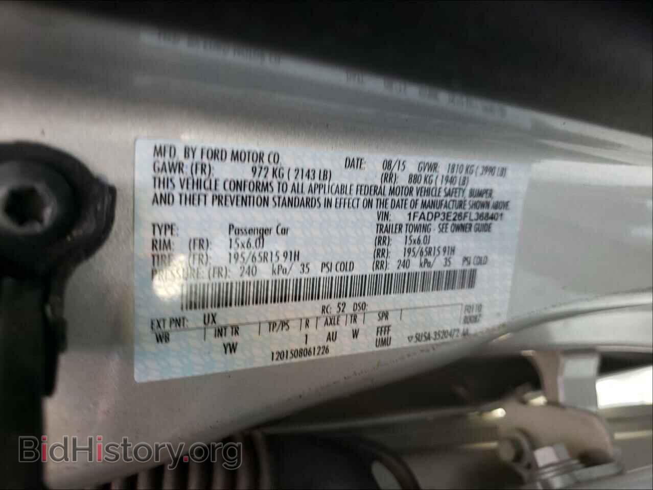 2015 FORD FOCUS - VIN: 1FADP3E26FL368401 - Фото 10