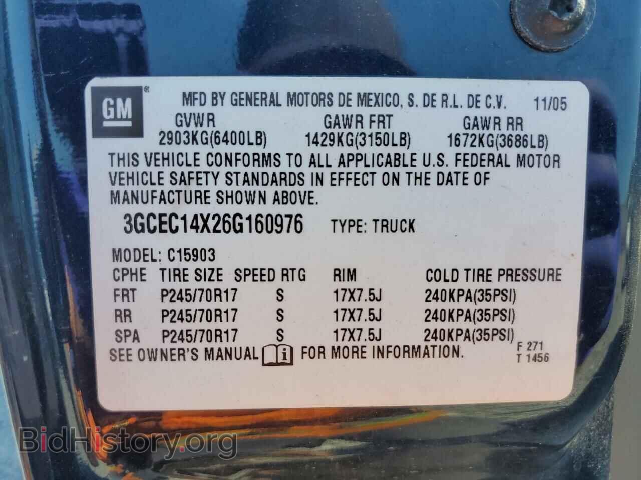 2006 CHEVROLET ALL Models - VIN: 3GCEC14X26G160976 - Photo 13
