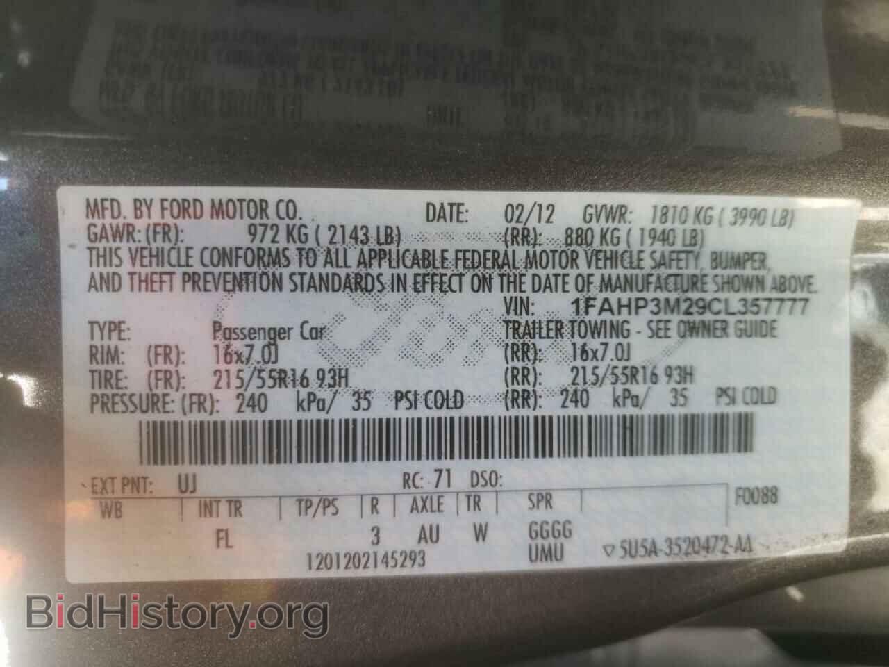 2012 FORD FOCUS - VIN: 1FAHP3M29CL357777 - Photo 10