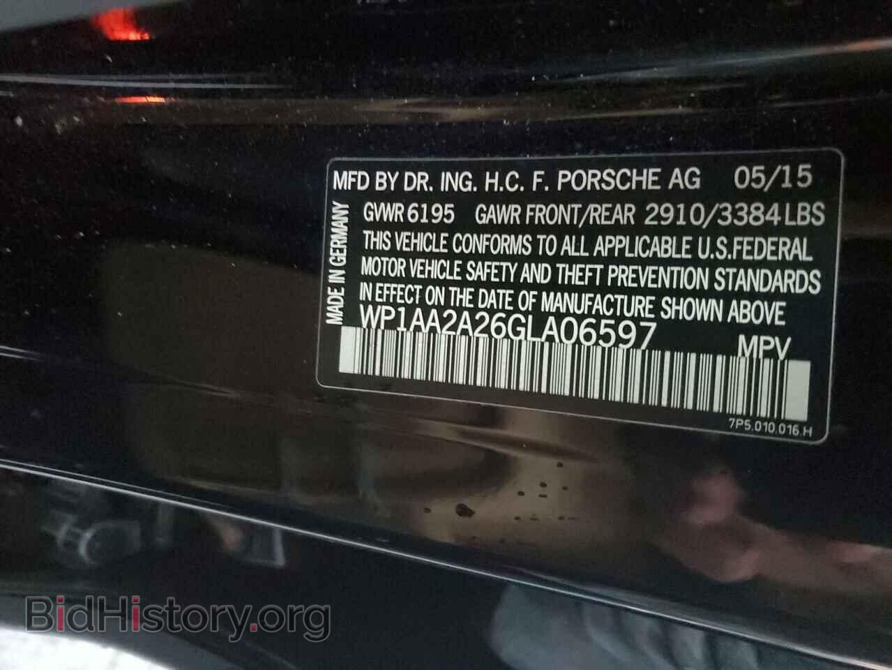 2016 PORSCHE CAYENNE - VIN: WP1AA2A26GLA06597 - Фото 10