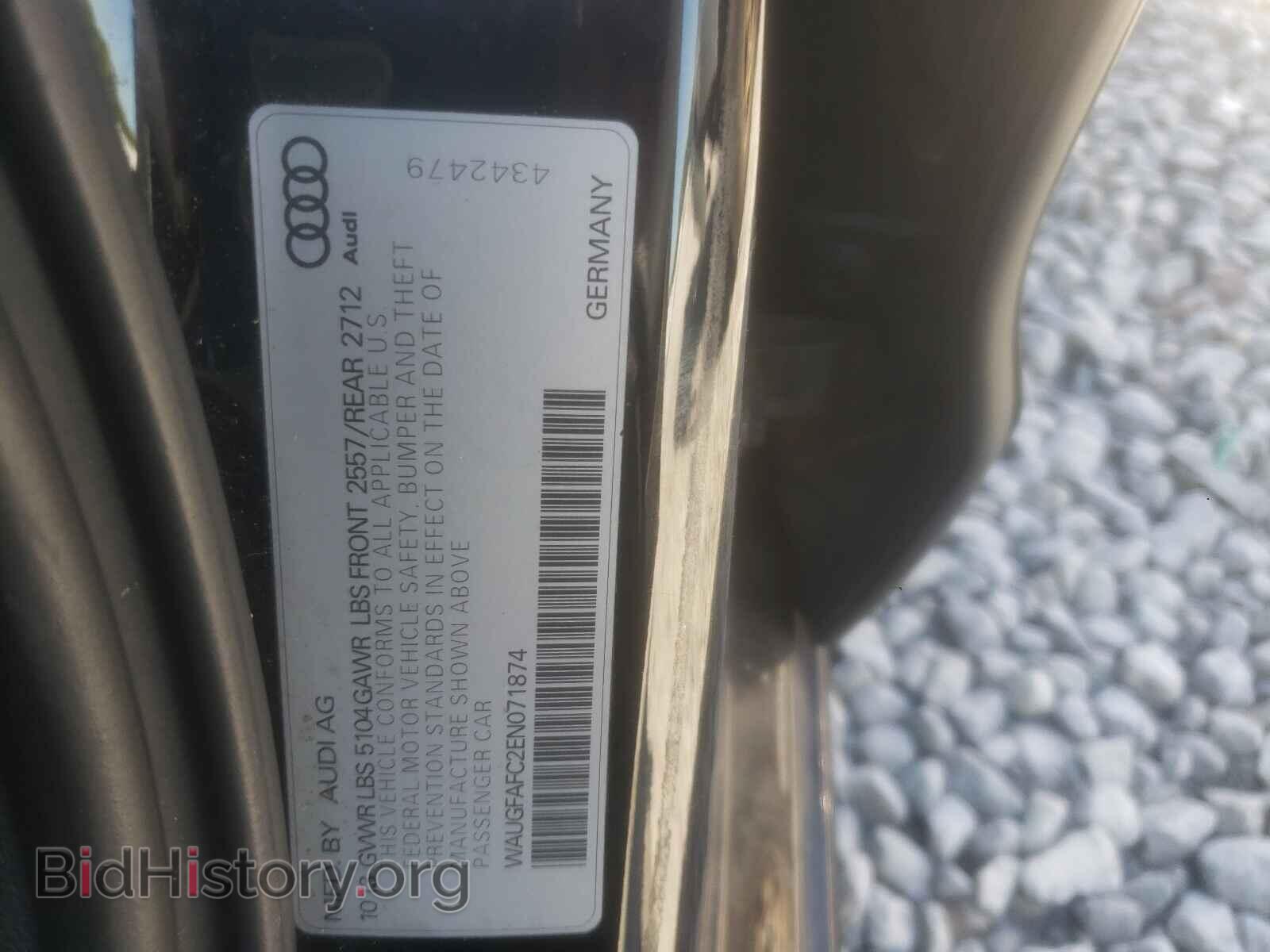 2014 AUDI A6 - VIN: WAUGFAFC2EN071874 - Фото 10